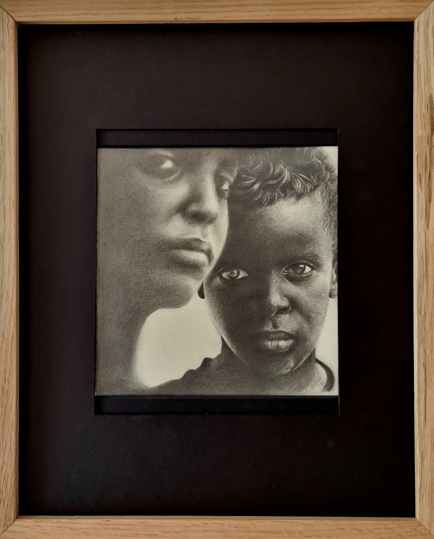 Brothers - black&white drawing