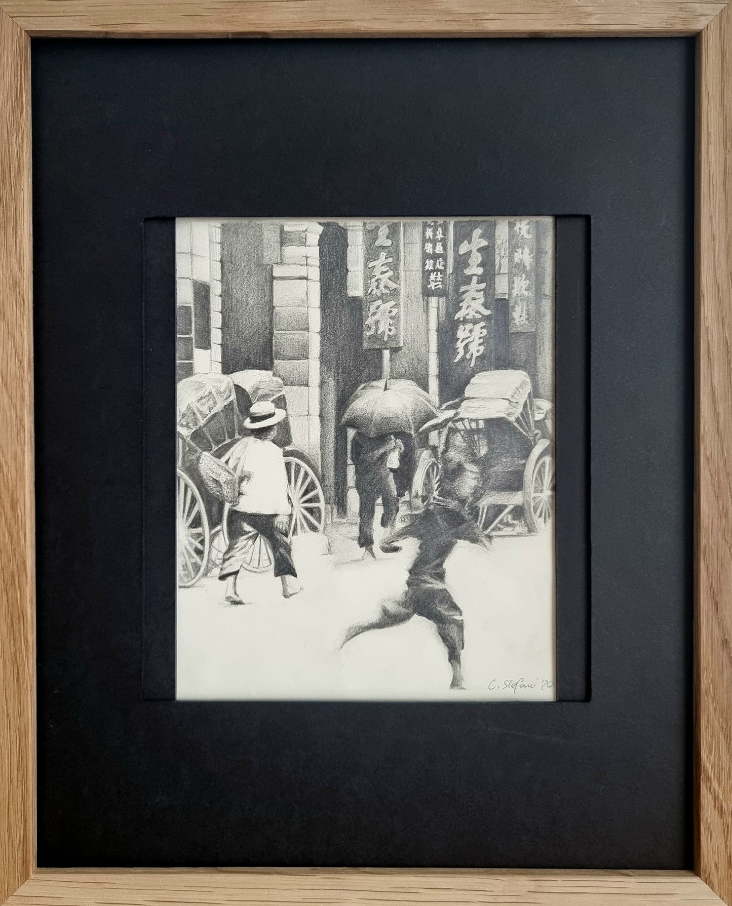 Old Hong Kong - Black&white drawing