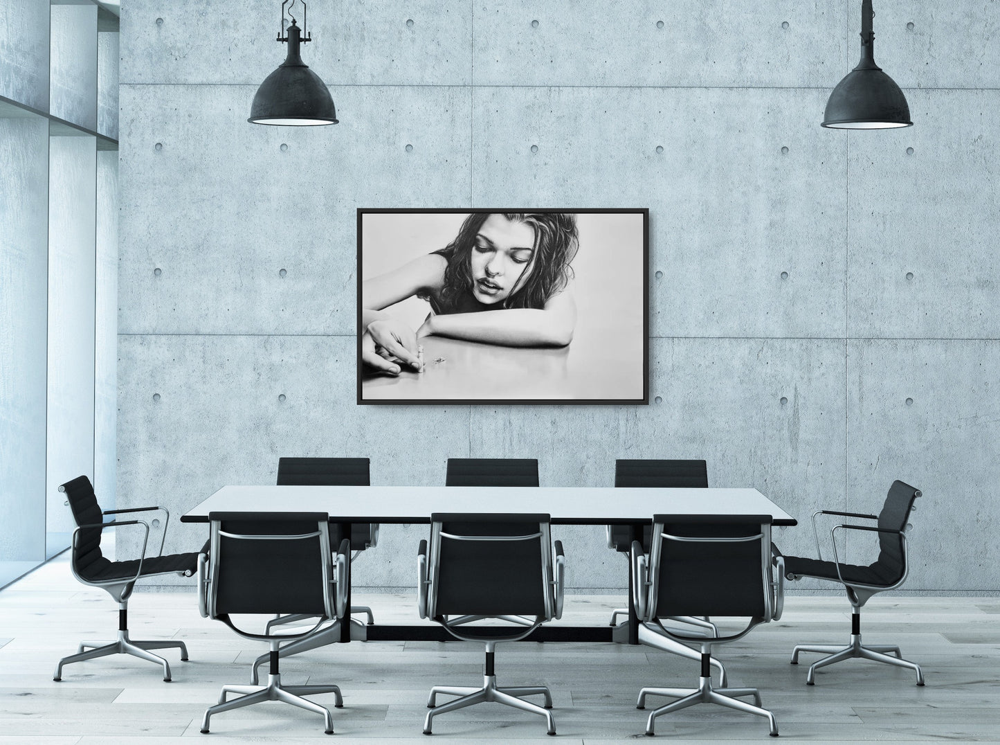 Silence - black&white drawing