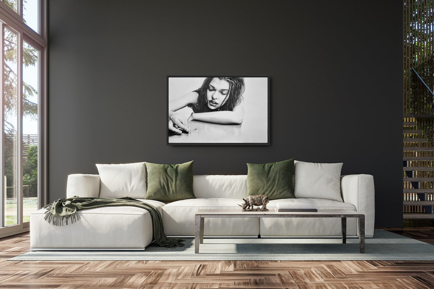 Silence - black&white drawing