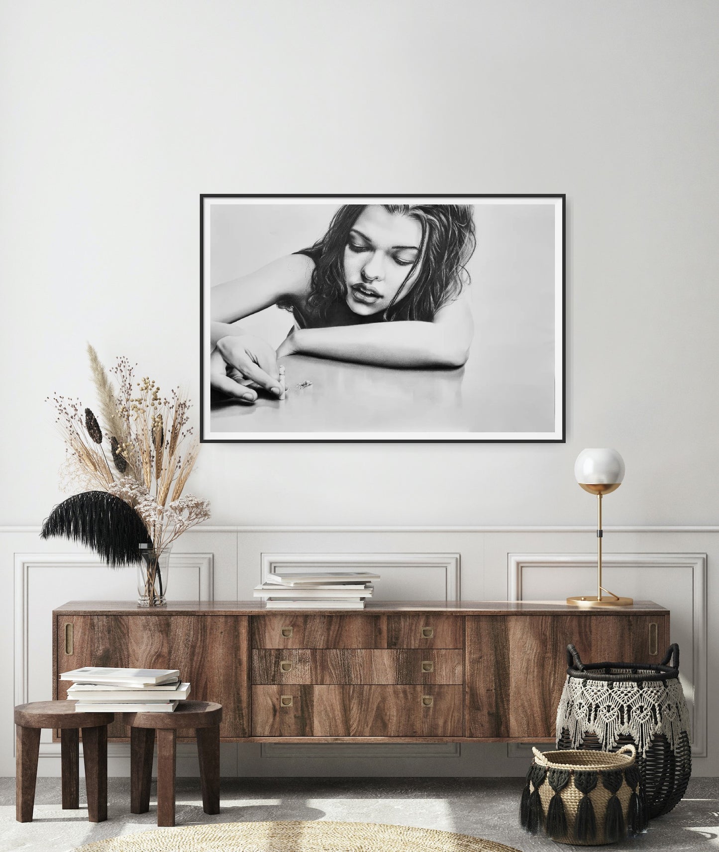 Silence - black&white drawing