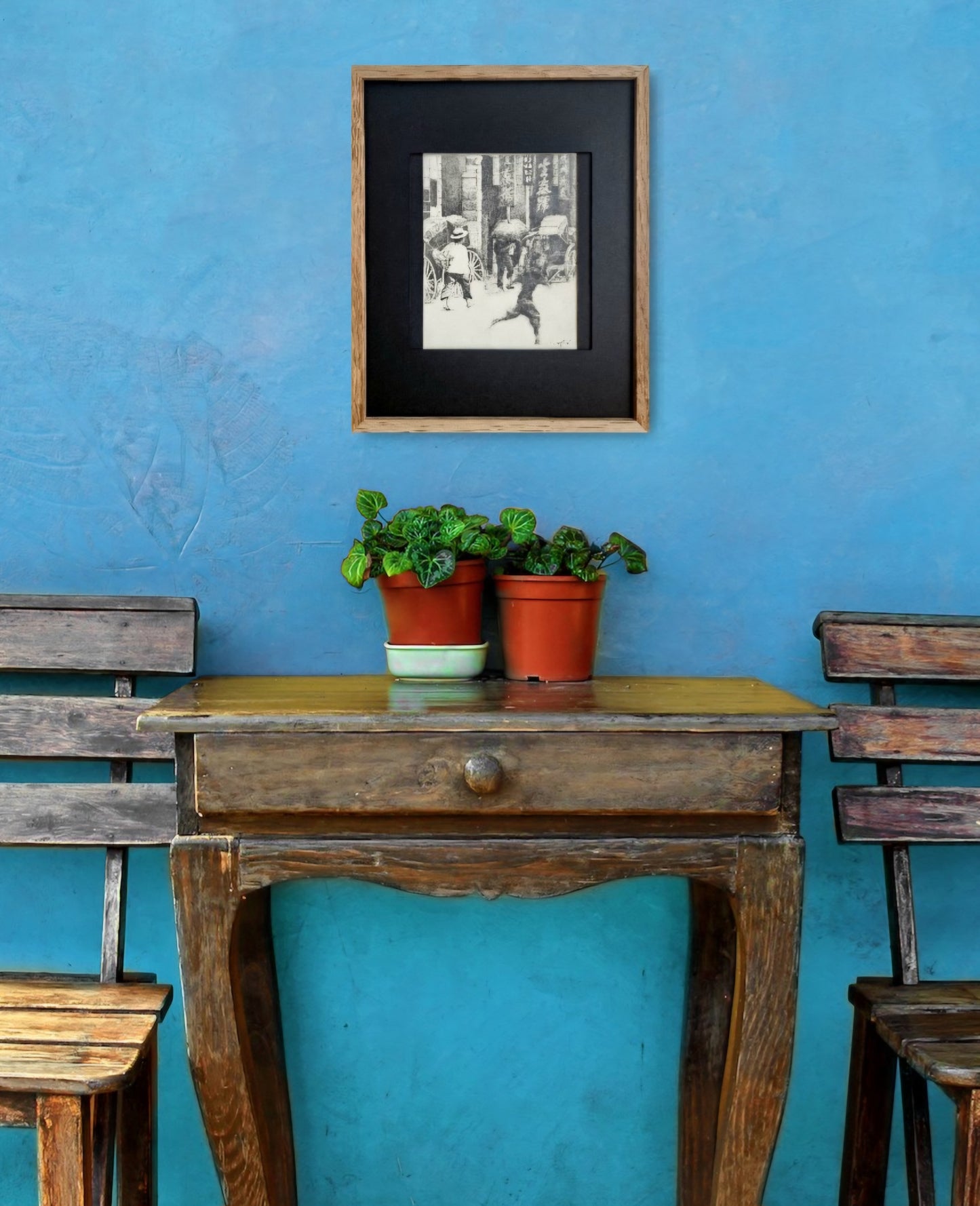 Old Hong Kong - Black&white drawing