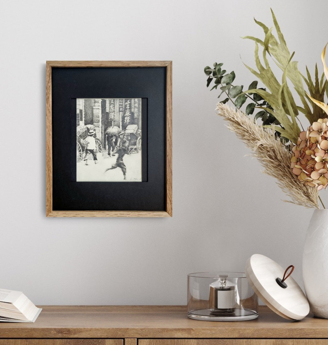 Old Hong Kong - Black&white drawing