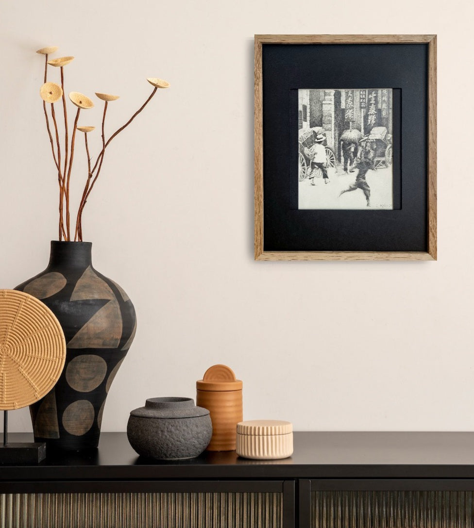 Old Hong Kong - Black&white drawing