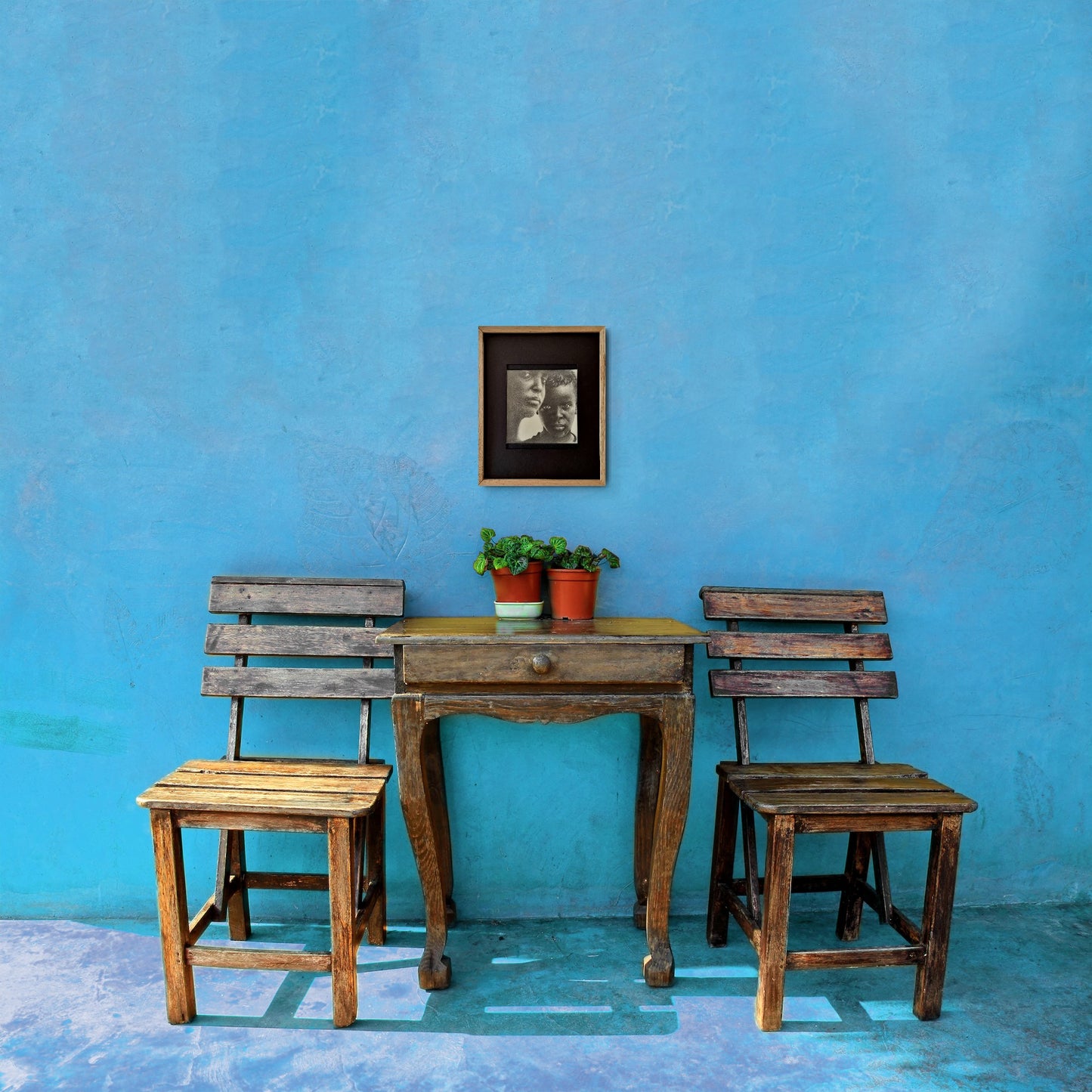 Brothers - black&white drawing