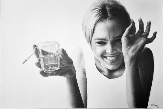 Edie - black&white drawing